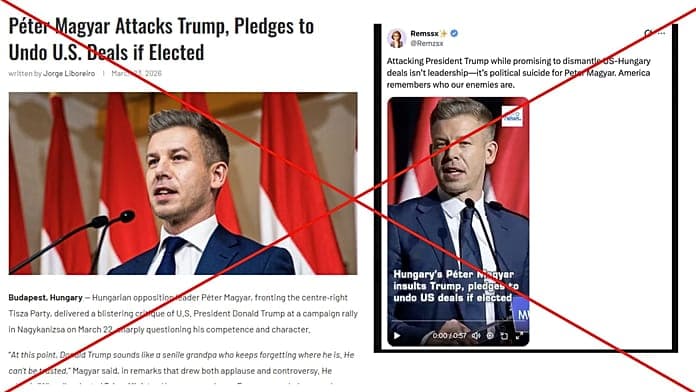 Fake article links Hungarian opposition leader to Trump insult amid Russian disinformation campaign Fake article links Hungarian opposition leader to Trump insult amid Russian disinformation campaign