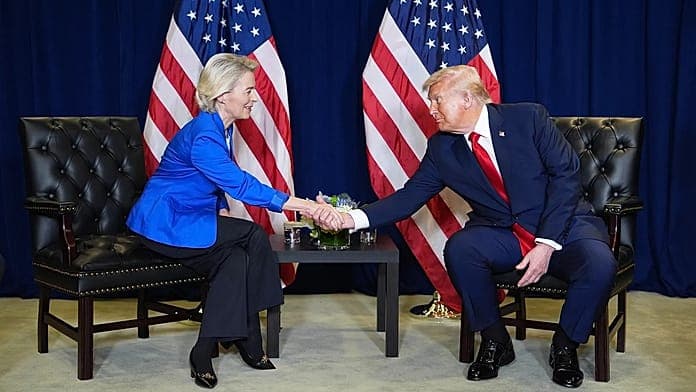 Us president trump renews threats against eu-us trade deal on anniversary Us president trump renews threats against eu-us trade deal on anniversary