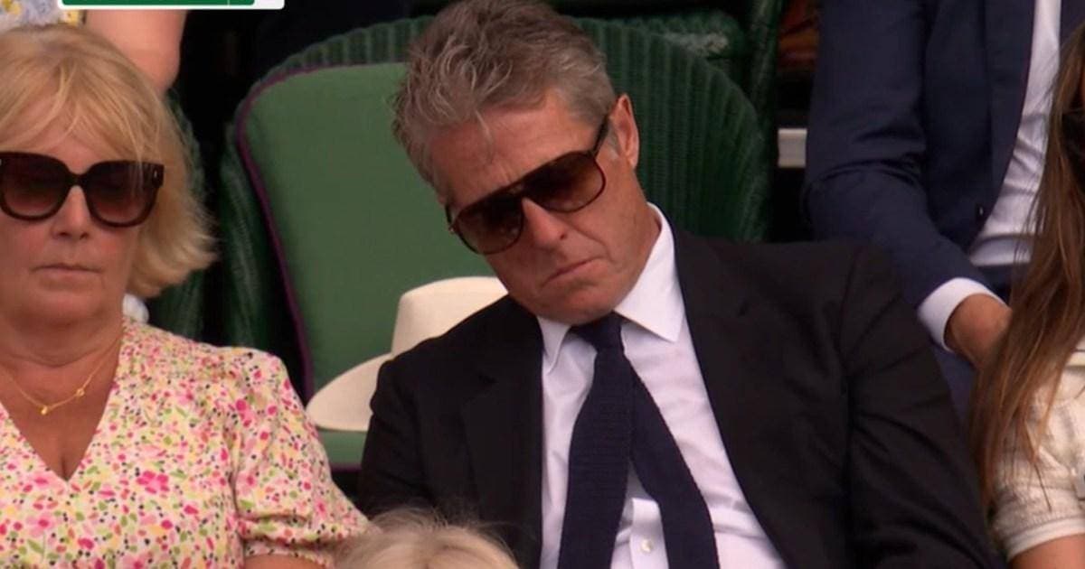 Hugh Grant does 'the most Hugh Grant thing ever' by falling asleep at Wimbledon