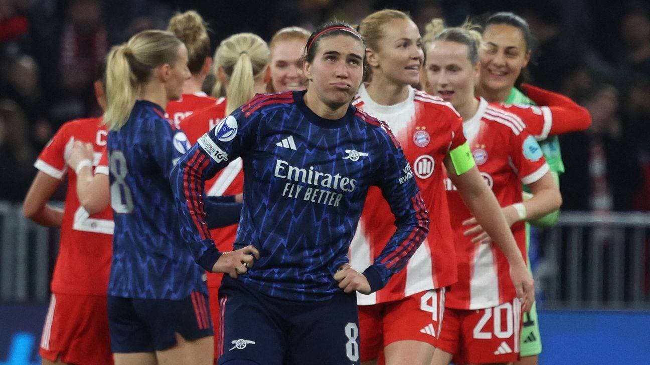 Arsenal 'not good enough in UWCL collapse vs Bayern