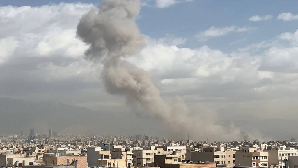 Israel has launched an attack against Iran - as smoke bellows out from inside Tehran.