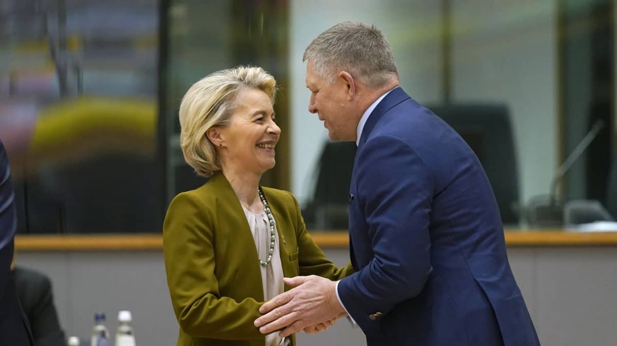 Pictured Slovakia’s PM Robert Fico to meet Ursula von der Leyen