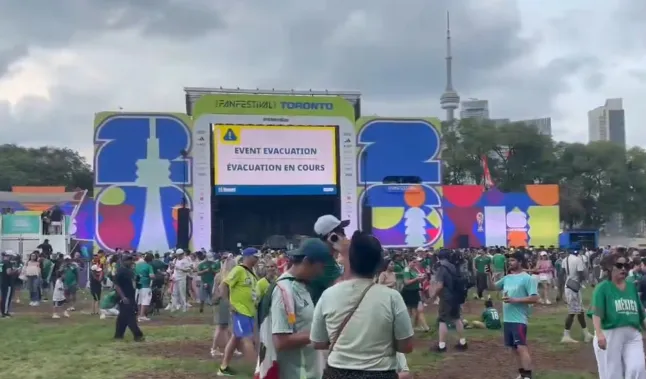 FIFA Fan Festival evacuated midway through World Cup opening game FIFA Fan Festival evacuated midway through World Cup opening game
