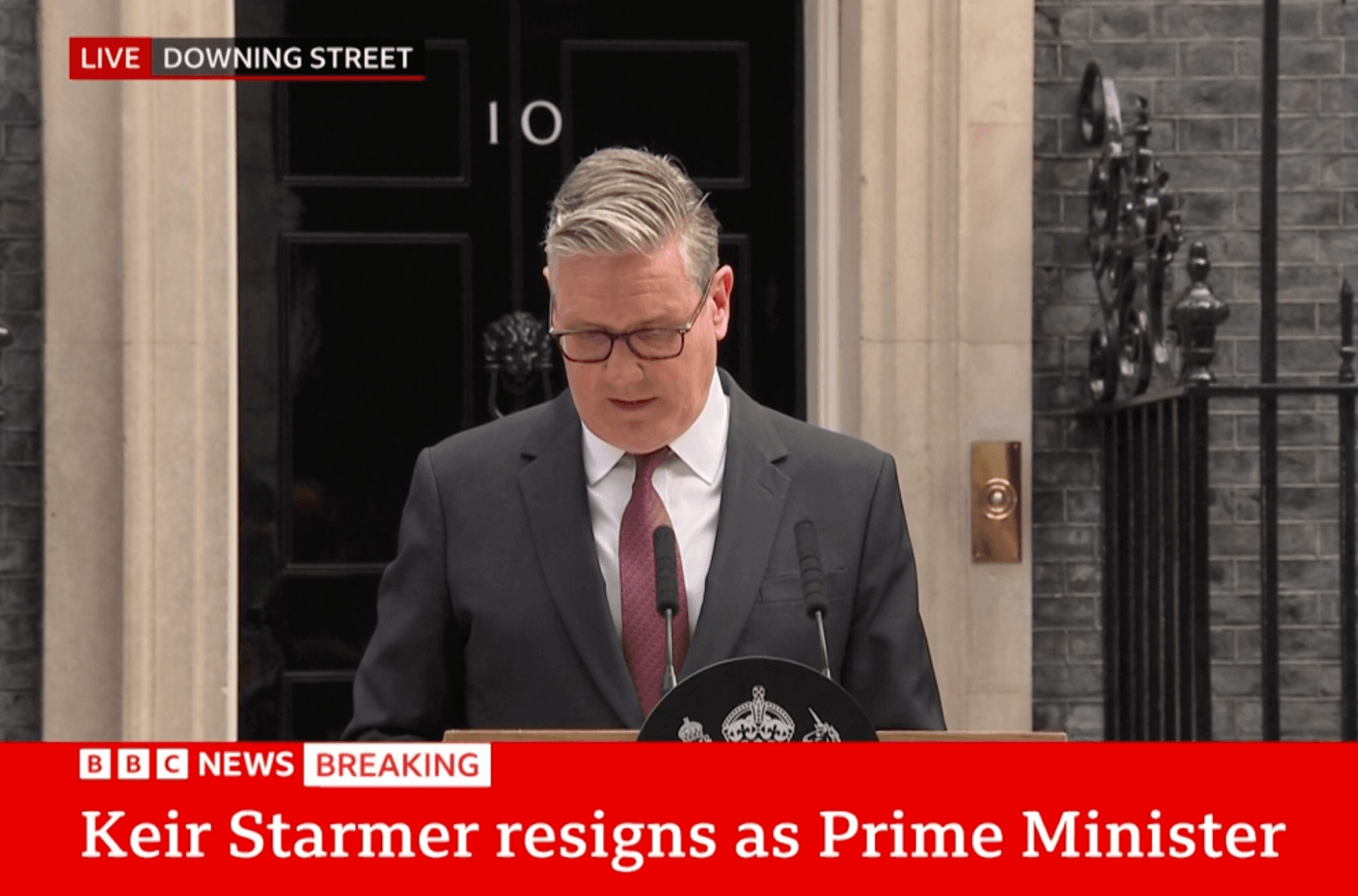 Keir Starmer resigns as Prime Minister Keir Starmer resigns as Prime Minister