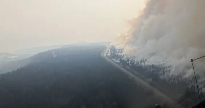 Burned chimney is all that remains of woman’s home after wildfire near Clinton, B.C. Burned chimney is all that remains of woman’s home after wildfire near Clinton, B.C.