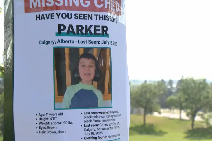 Search for missing 11-year-old Parker continues in Calgary after Amber Alert expires