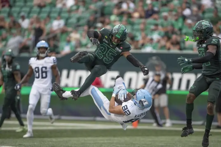 Riders defeat Argonauts 28-24, halting Toronto's winning streak