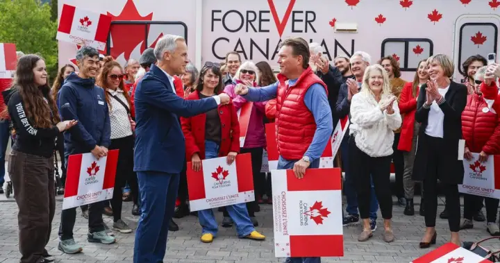 Mark Carney meets Forever Canadian campaign supporters in Banff Mark Carney meets Forever Canadian campaign supporters in Banff