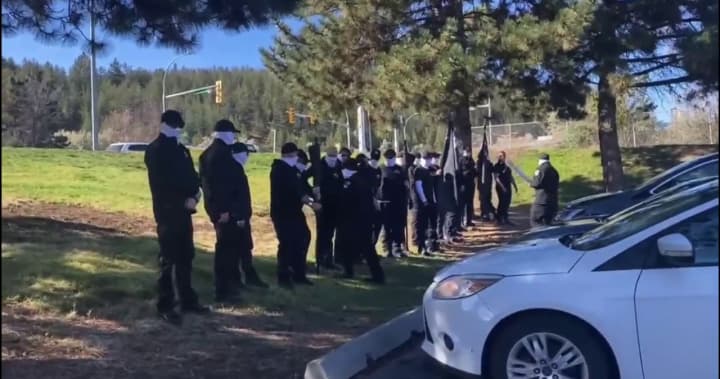 Officials condemn masked group demonstrating on B.C. First Nation land Officials condemn masked group demonstrating on B.C. First Nation land