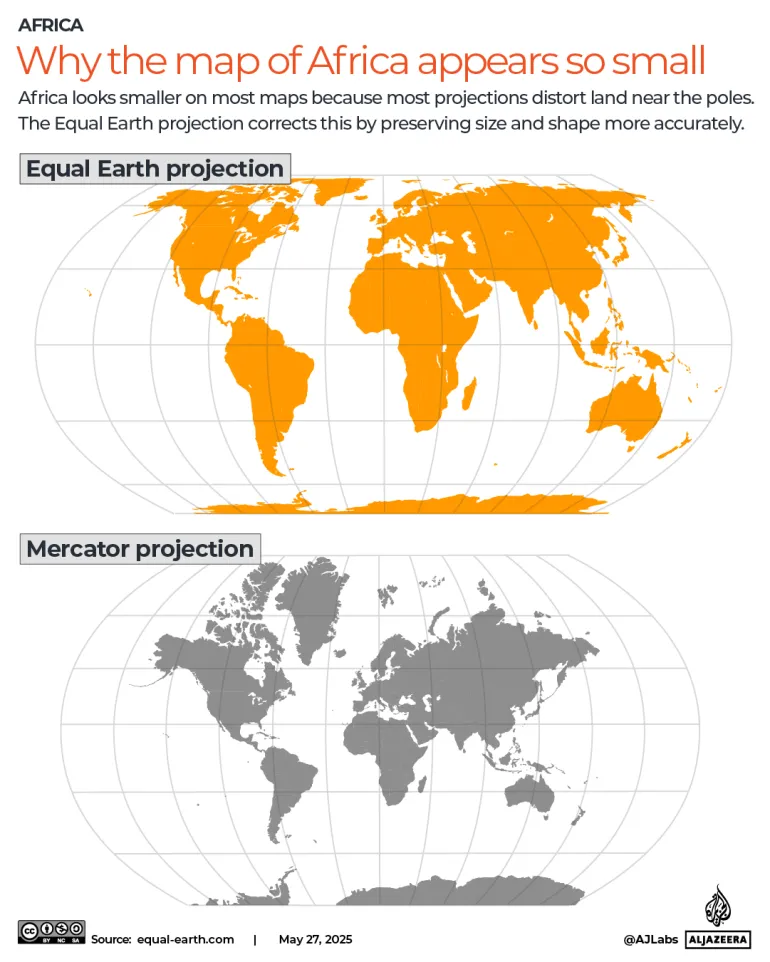 UN adopts new world map to accurately reflect Africa's true size UN adopts new world map to accurately reflect Africa's true size