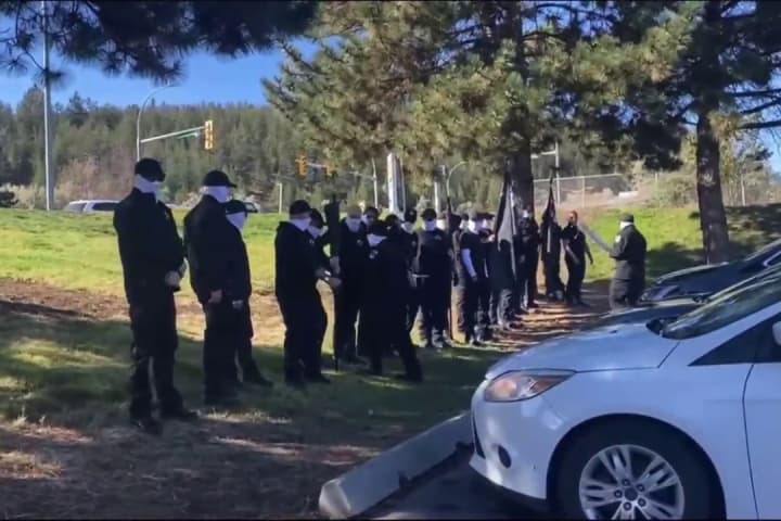 Officials condemn masked group demonstrating on B.C. First Nation land
