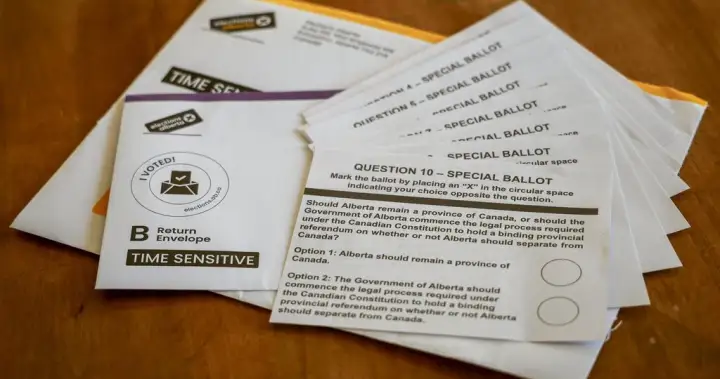 Alberta premier highlights error correction in referendum ballot packages