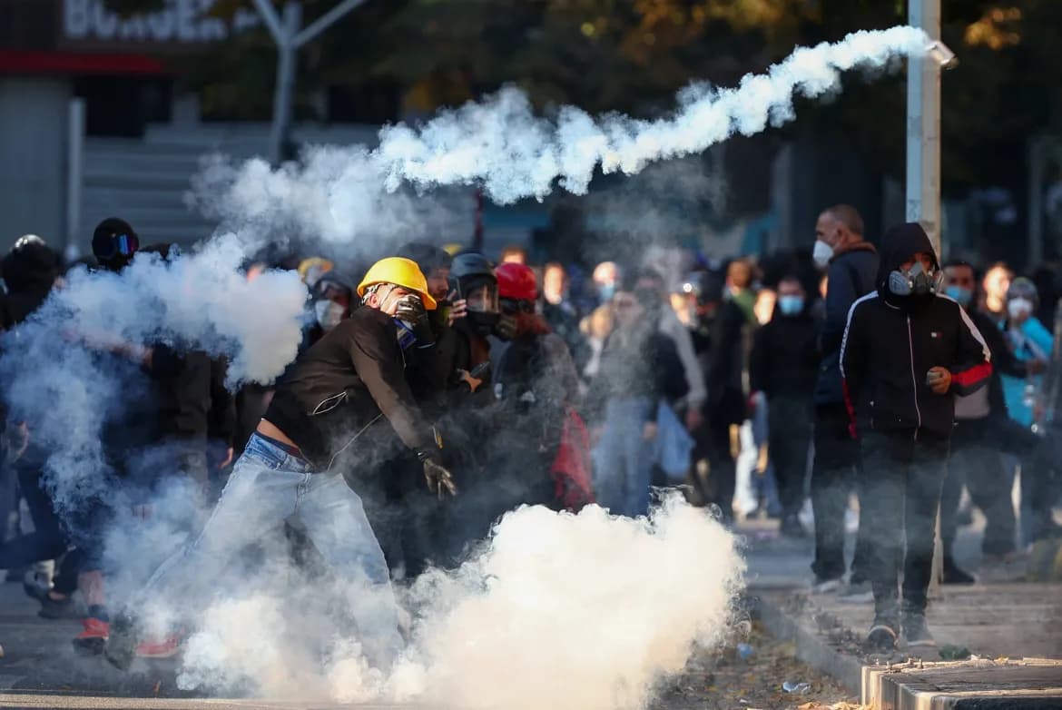 Protesters clash with police amid escalating unrest in Tirana, Albania Protesters clash with police amid escalating unrest in Tirana, Albania
